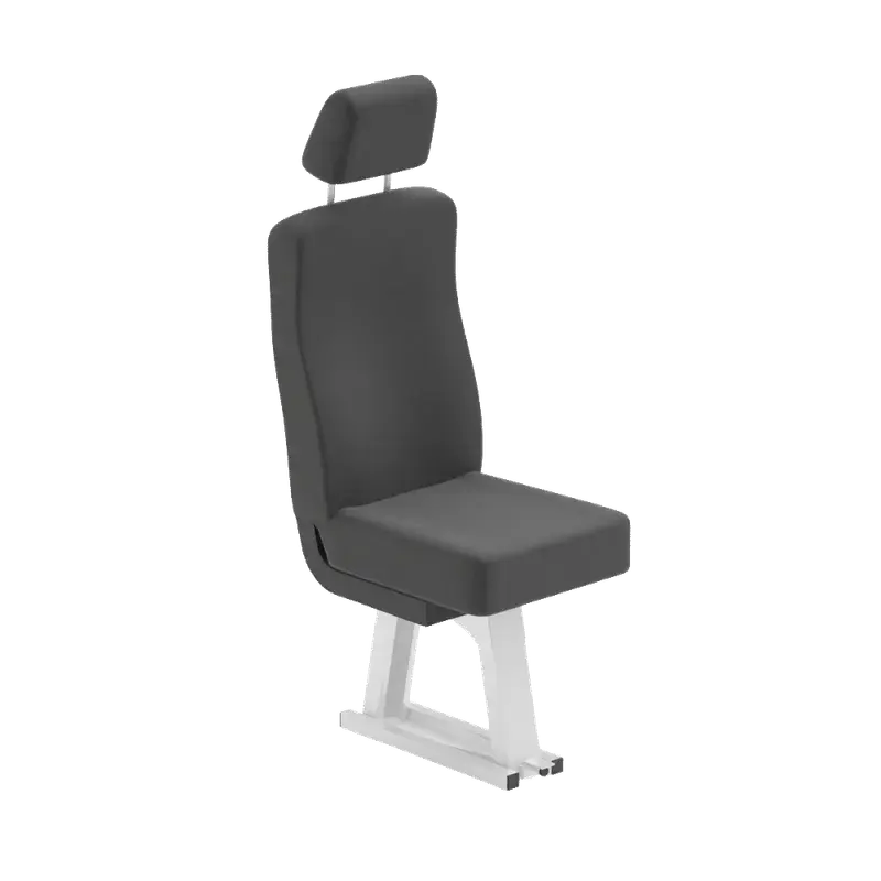 Zusätzlicher Einzelsitz mit Kopfstütze, freigestelltes Rendering